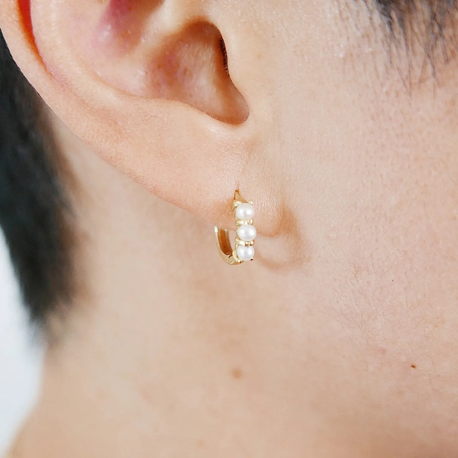 Mini Pearl Hoop