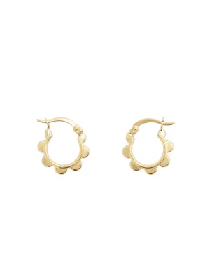 Mini Scalloped Hoops