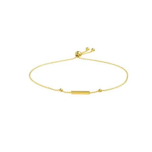 Mini Sliding Bar and Bead Bolo Bracelet