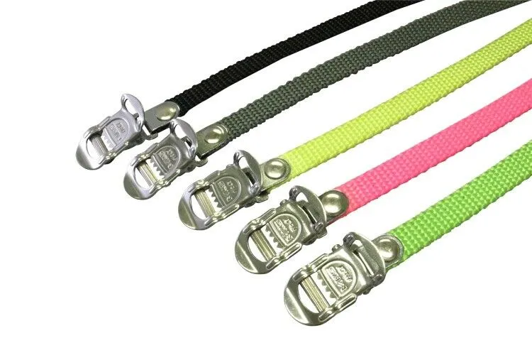 MKS FIT-α First Fit Alpha First Nylon Toe Straps Classic Vintage Yellor or Pink