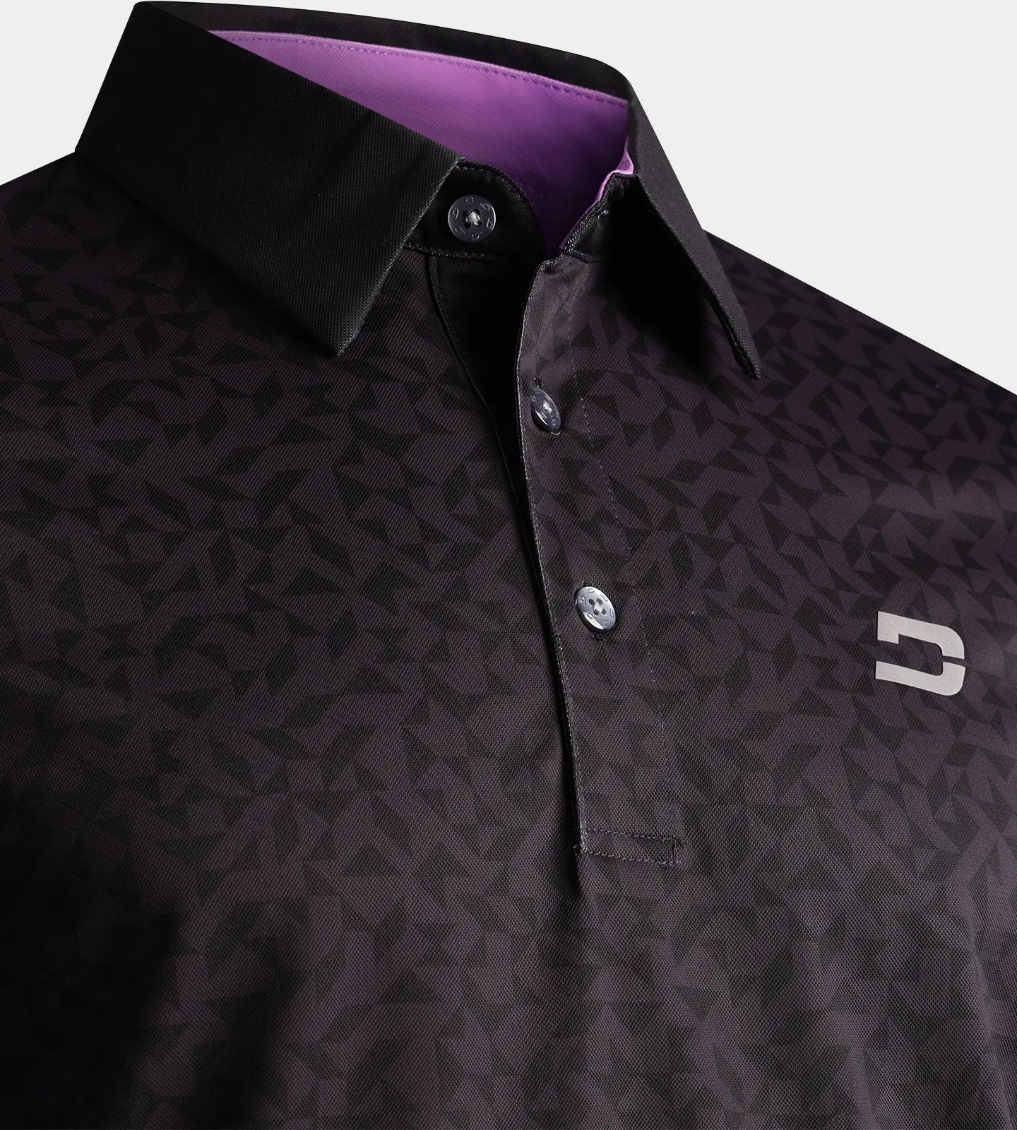 MODERN ABSTRACT POLO - BLACK
