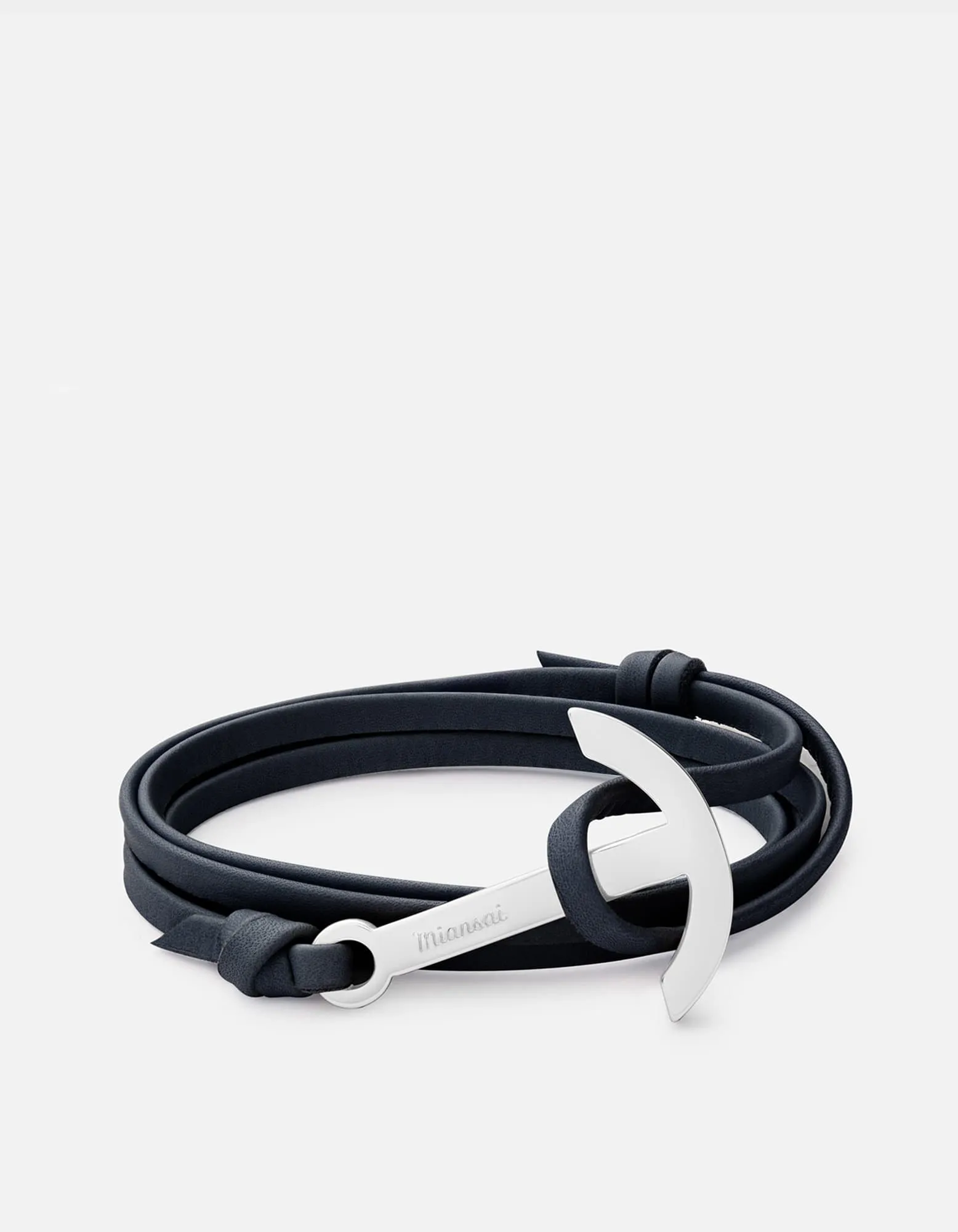 Modern Anchor Leather, Silver