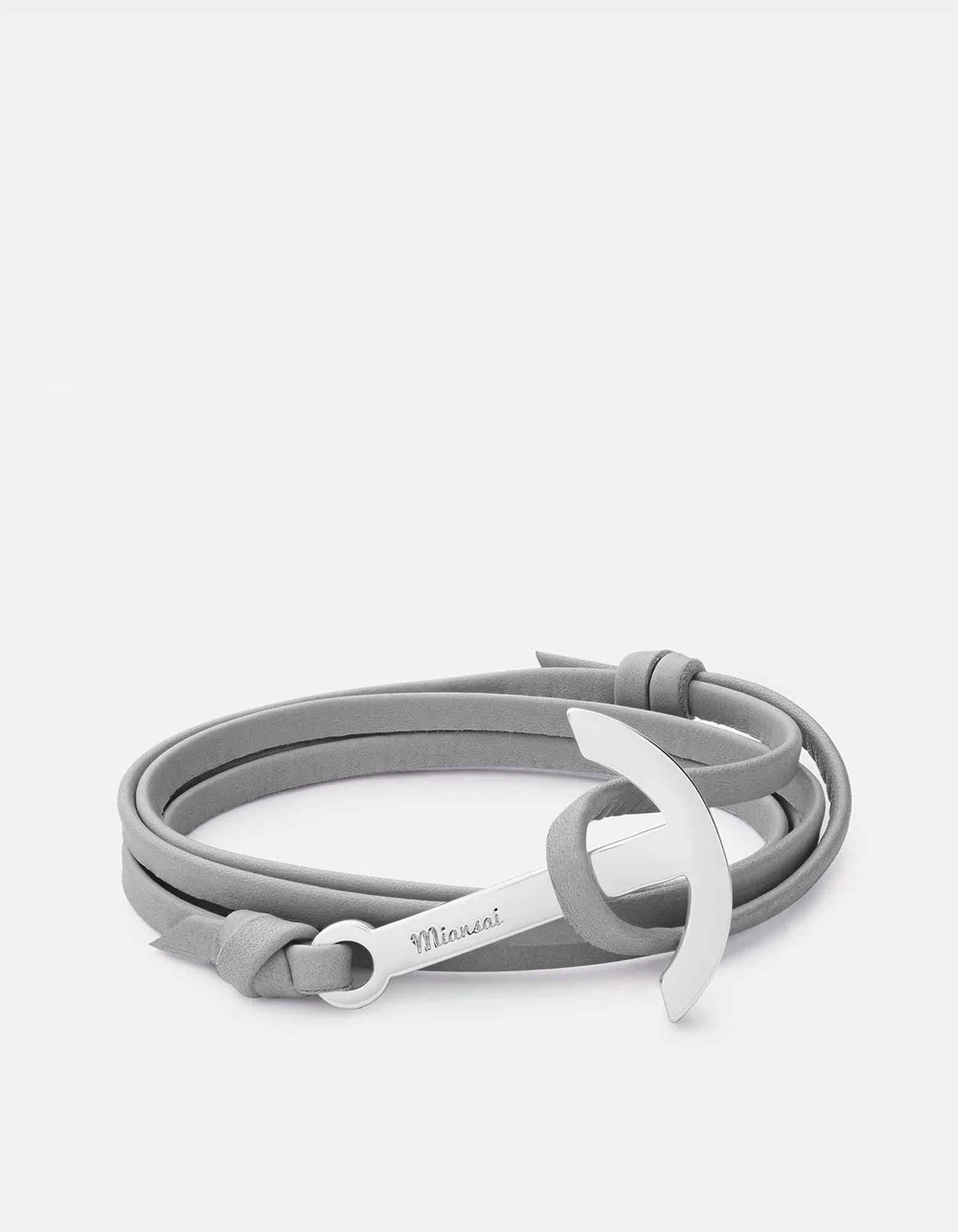 Modern Anchor Leather, Silver