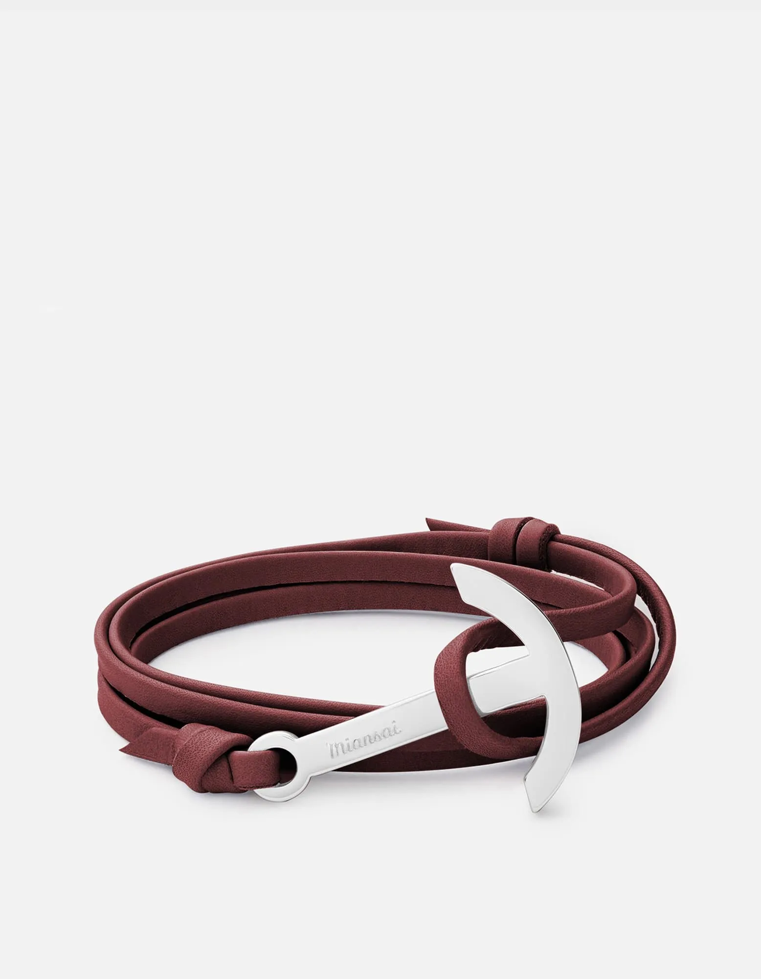 Modern Anchor Leather, Silver