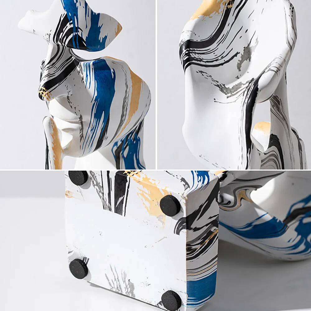 Modern Art Abstract Camouflage Sculpture