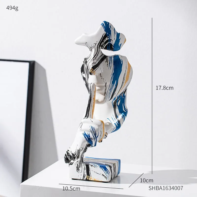 Modern Art Abstract Camouflage Sculpture