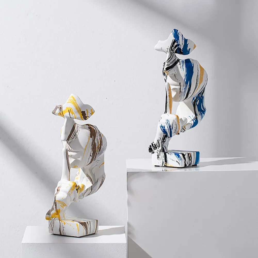 Modern Art Abstract Camouflage Sculpture