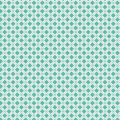 Modern Minis Modern X in Mint by Lori Holt for Riley Blake Designs