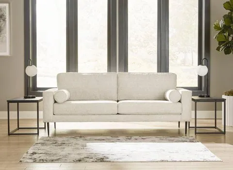 Modern Upholstered Sofa in White