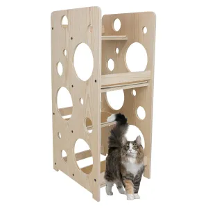 Modern Wood Bubble Cat Tree Tower