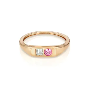 Modernist Signet Ring - Round and Square