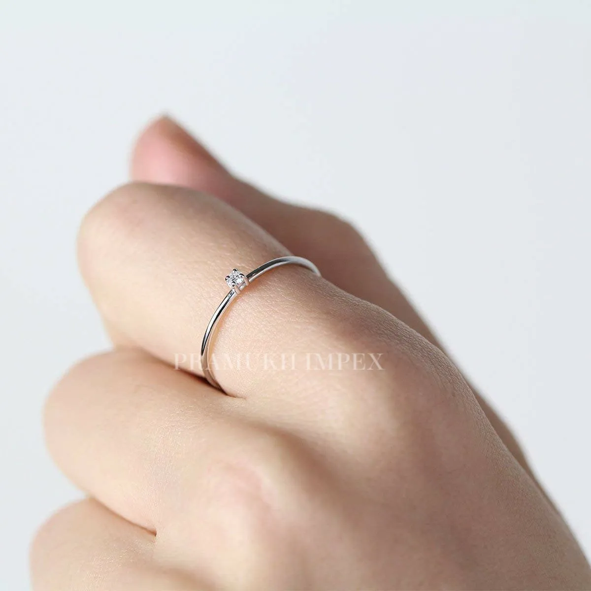 Moissanite Engagement Ring Sterling Silver Vintage Thin Stacking Ring for Women Diamond wedding Bridal anniversary Gifts for Her