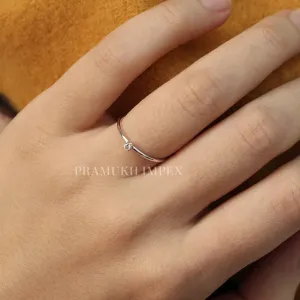 Moissanite Engagement Ring Sterling Silver Vintage Thin Stacking Ring for Women Diamond wedding Bridal anniversary Gifts for Her