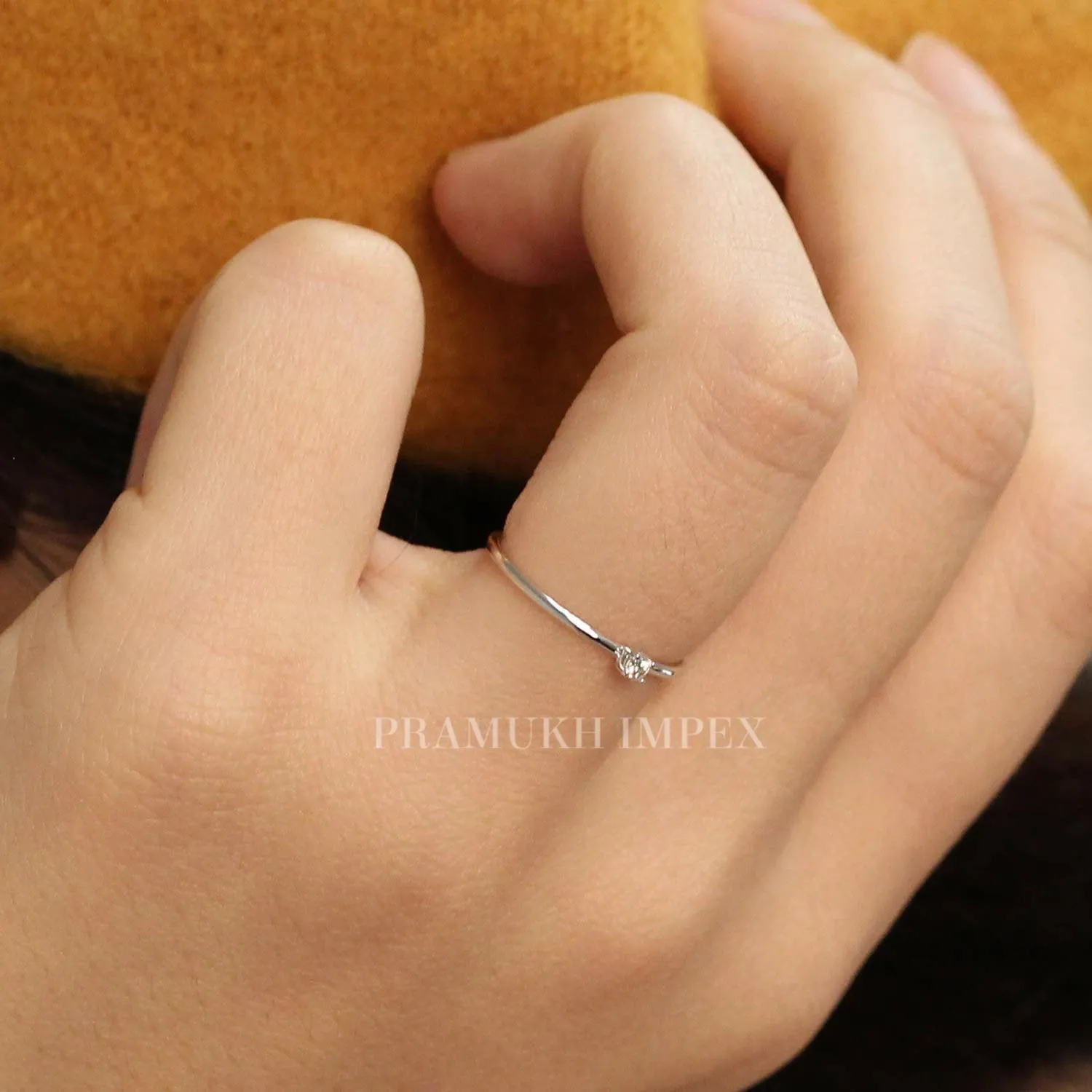 Moissanite Engagement Ring Sterling Silver Vintage Thin Stacking Ring for Women Diamond wedding Bridal anniversary Gifts for Her