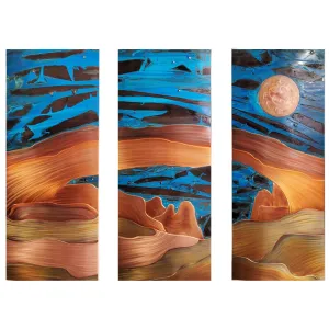 Moon over Mesa Arch - Triptych
