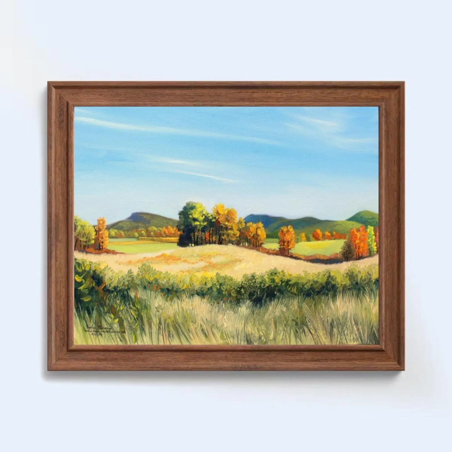 Mount Holyoke from Bridge Road, Hadley MA 11x14 Print