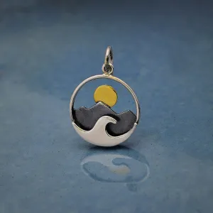 Mountain Ocean & Sun Pendant