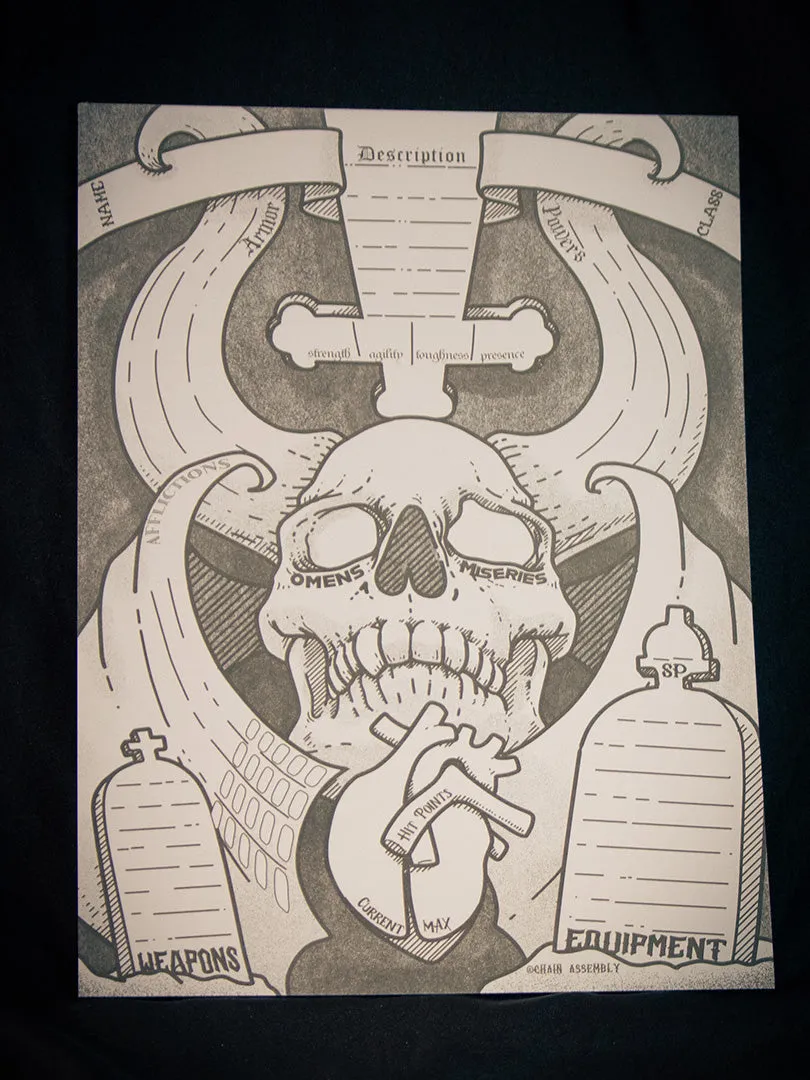 Mörk Borg Character Sheets Pad
