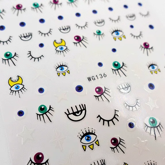 Nail Art Sticker - Colour Eyes