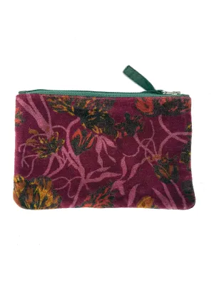Napoli Velvet Pouch Tulips Beet