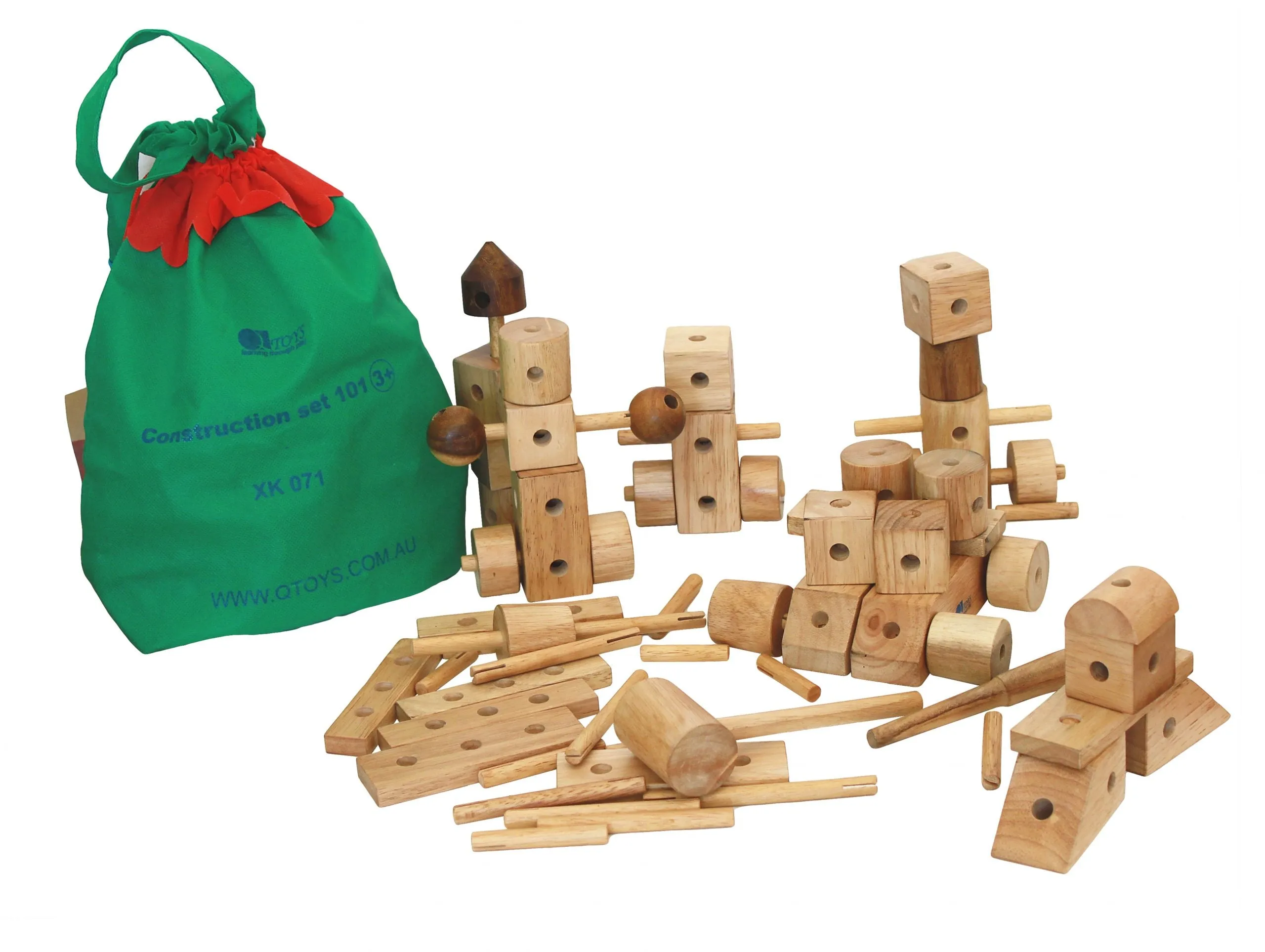 Natural Wood Construction Set