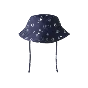 NATURE BABY SPLASH SUNHAT ATLANTIC NAVY PRINT