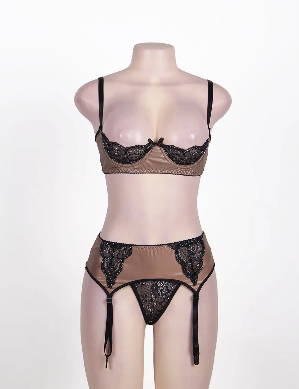 New Fibi Set With Open Bra With Underwire