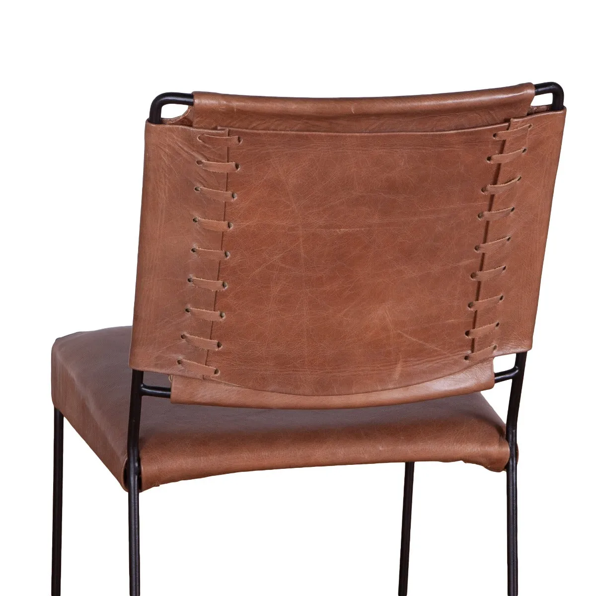 New York Tobacco Leather Dining Chair