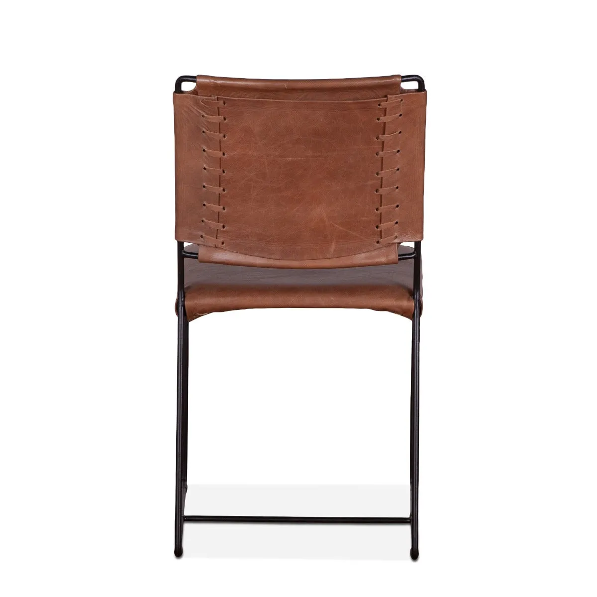 New York Tobacco Leather Dining Chair