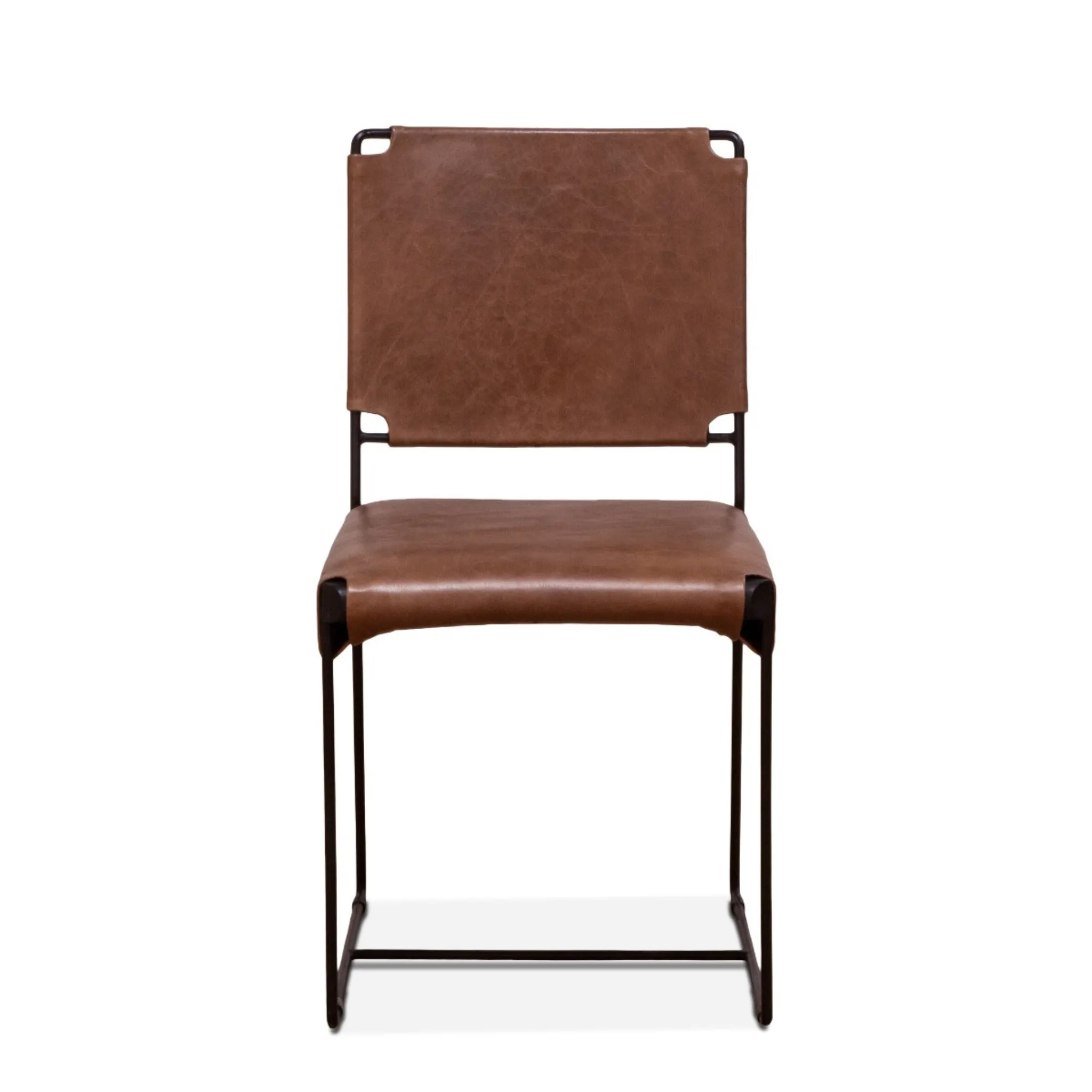 New York Tobacco Leather Dining Chair