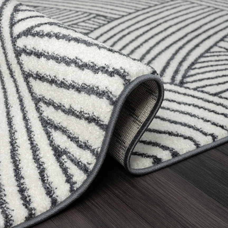 NUEVO MODERN LINED RUG 6'X9'