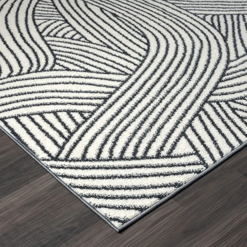 NUEVO MODERN LINED RUG 6'X9'
