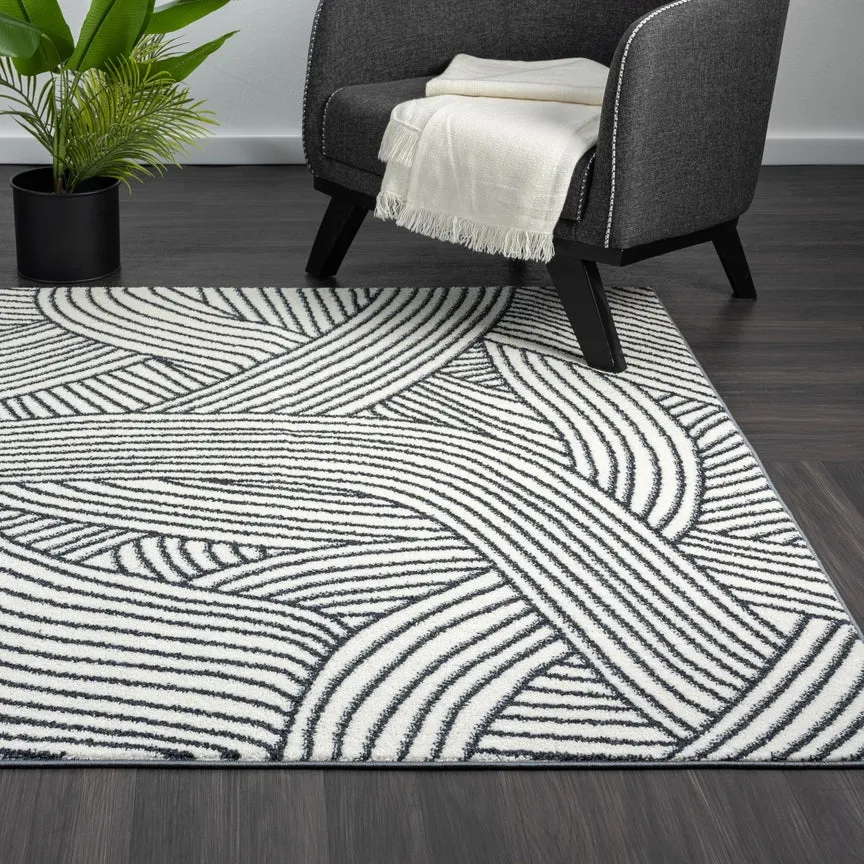 NUEVO MODERN LINED RUG 6'X9'