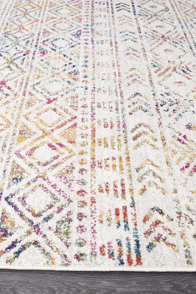 Oasis Ismail Multi Grey Rustic Runner Rug