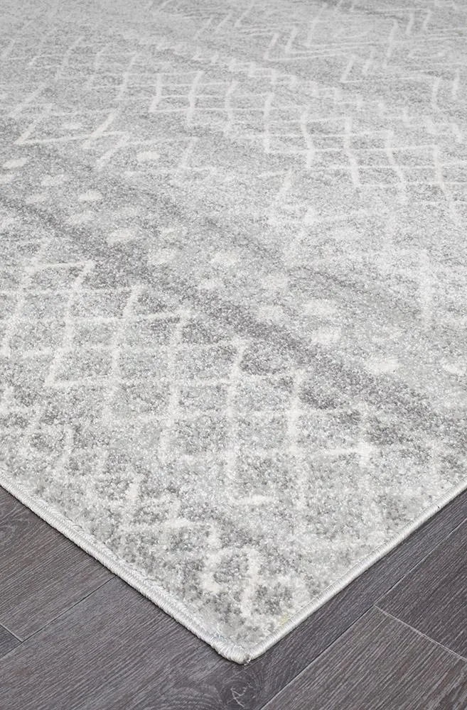 Oasis Nadia Grey Rustic Tribal Runner Rug