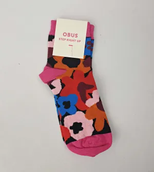 Obus pink-based "force of nature" socks