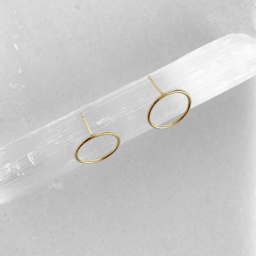 Open Circle Post Earrings