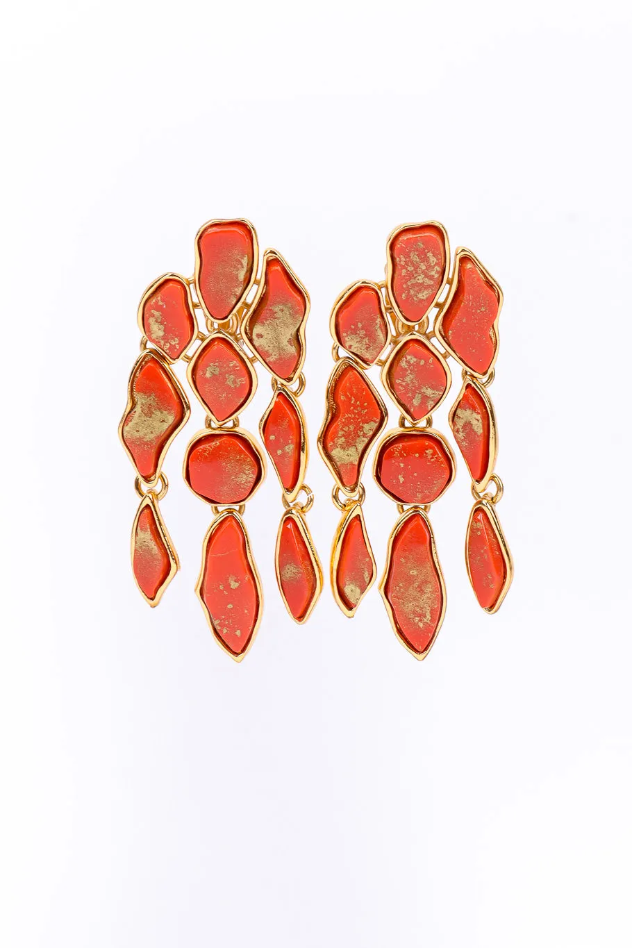 Organic Stone Chandelier Earrings