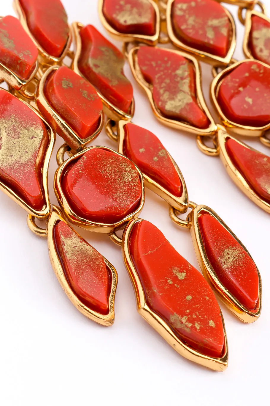 Organic Stone Chandelier Earrings