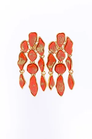 Organic Stone Chandelier Earrings