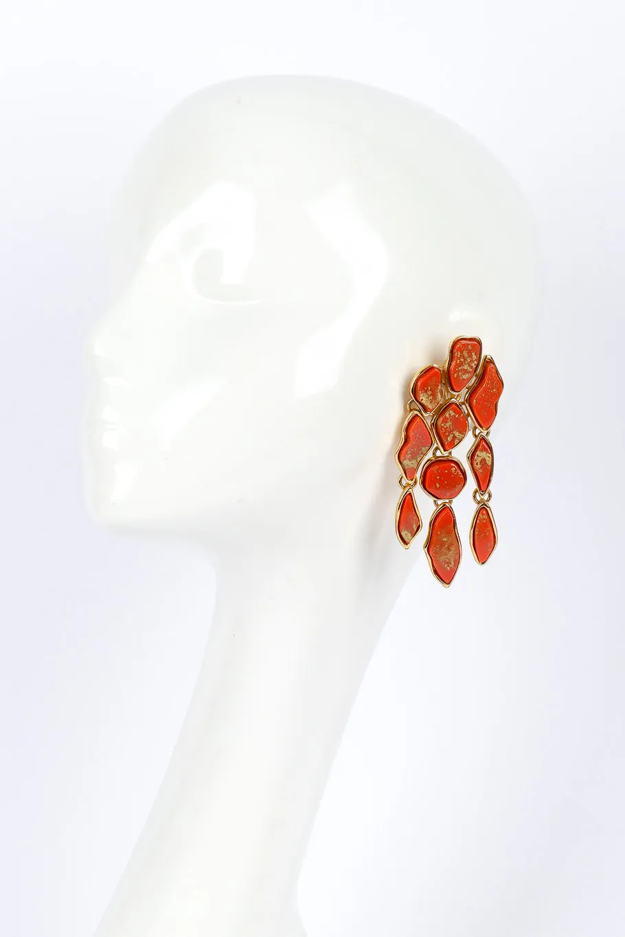 Organic Stone Chandelier Earrings