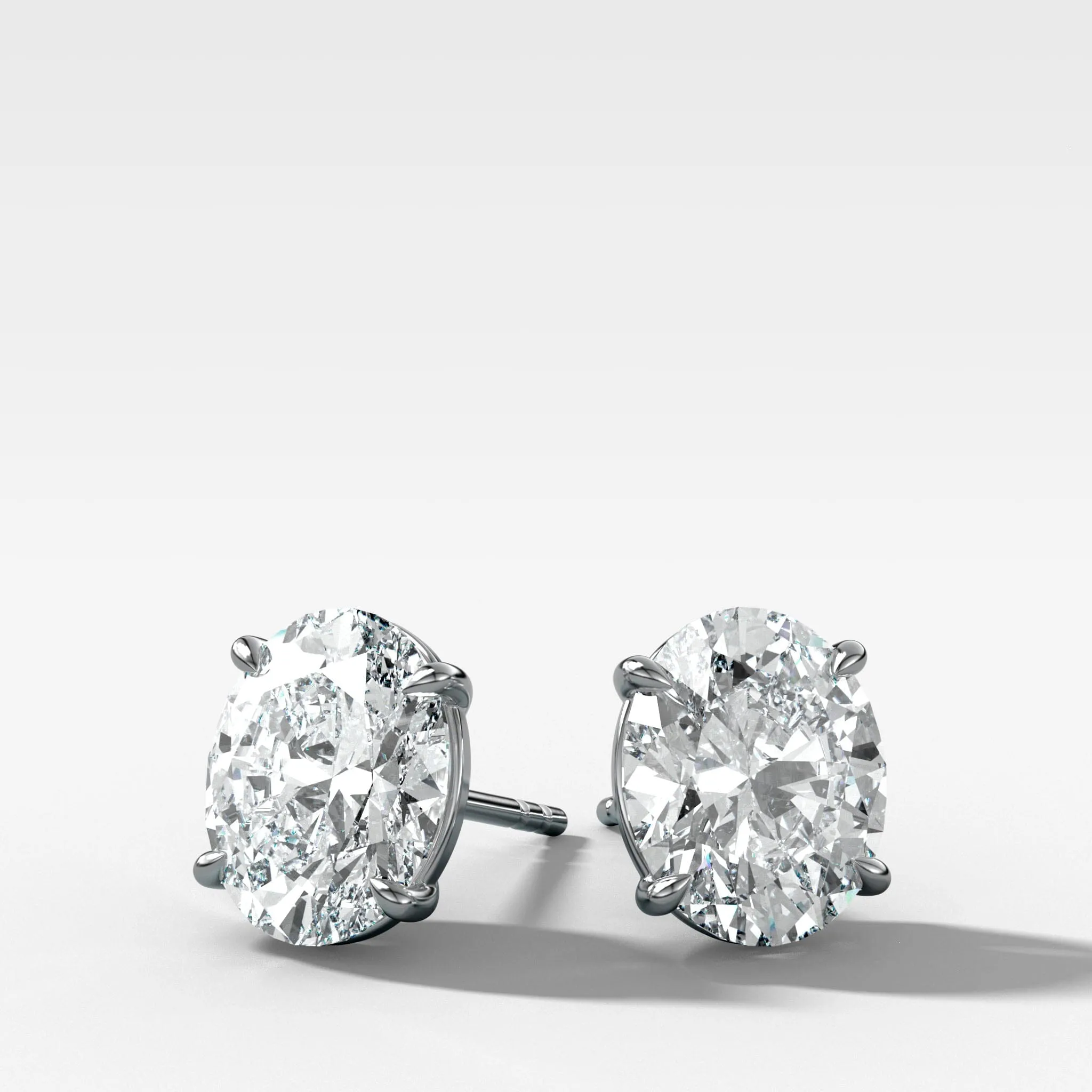 Oval Cut Single Point Prong Studs