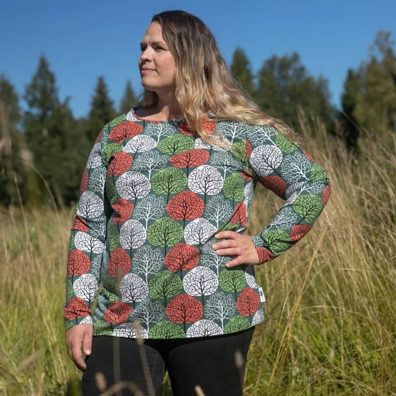 PaaPii Ladies Aava Seasons Top - Green/Rust