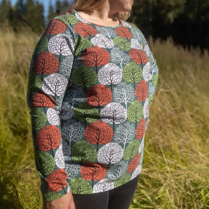 PaaPii Ladies Aava Seasons Top - Green/Rust