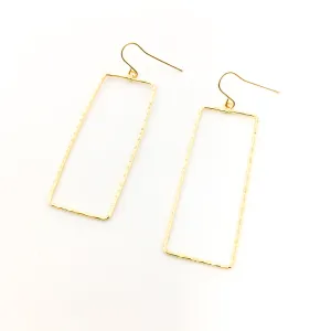 Paige Hammered Rectangle Earrings