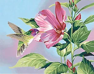 Paintworks® Hibiscus & Hummingbird Paint-by-Number Kit