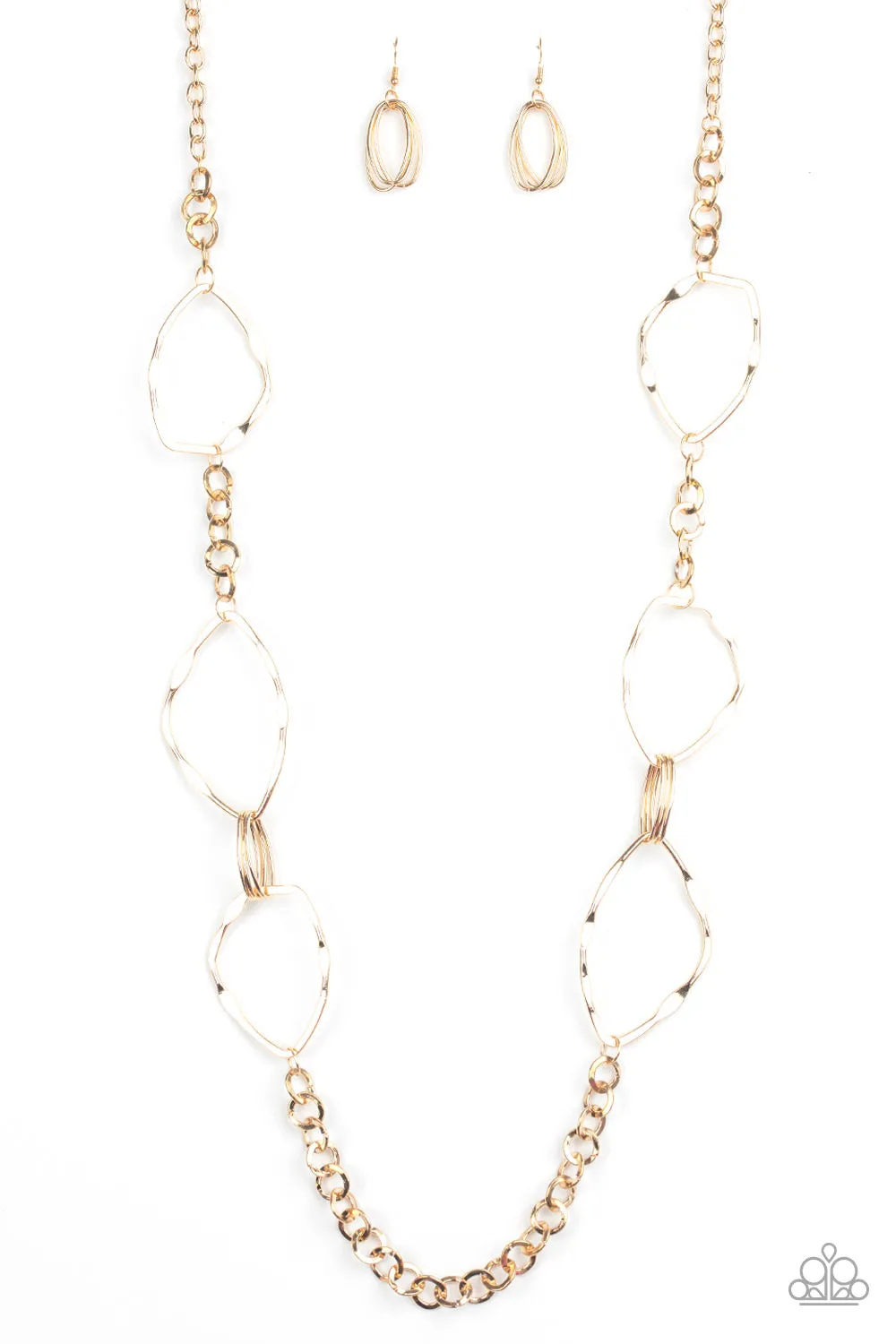 Paparazzi Abstract Artifact Necklace Gold