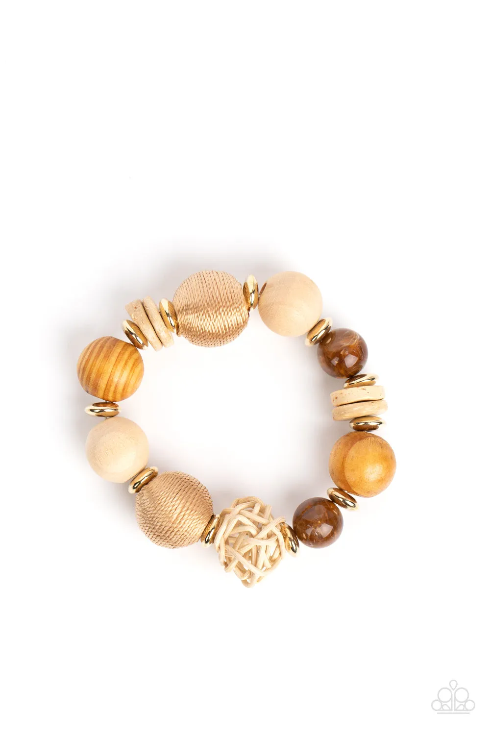 Paparazzi Happily Homespun Bracelet Brown