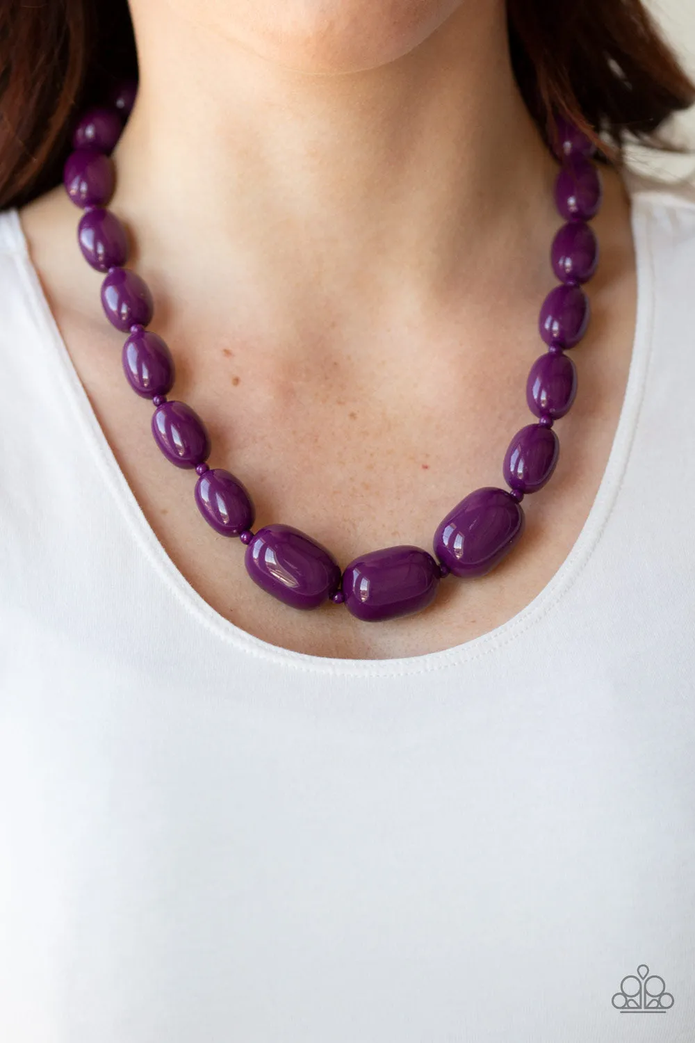 Paparazzi Poppin Popularity Necklace Purple