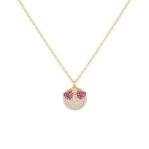Pavé Heart Eyes Necklace